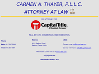 CARMEN THAYER website screenshot